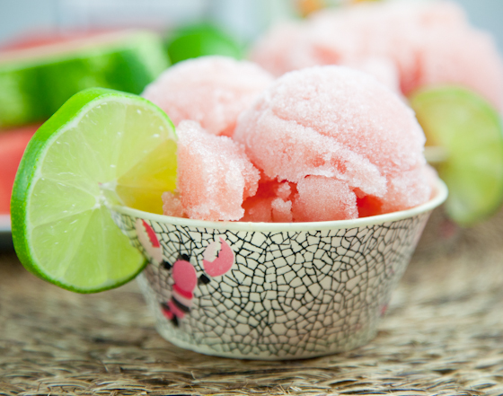 Frozen Watermelon Margarita Ice