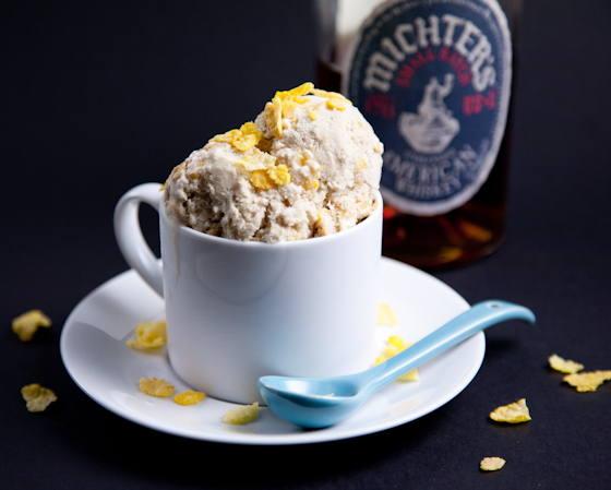 Bourbon Ice Cream with Corn Flakes