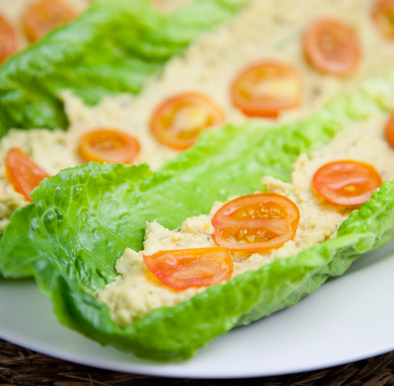 Romaine Wraps with Cool Ranch Hummus