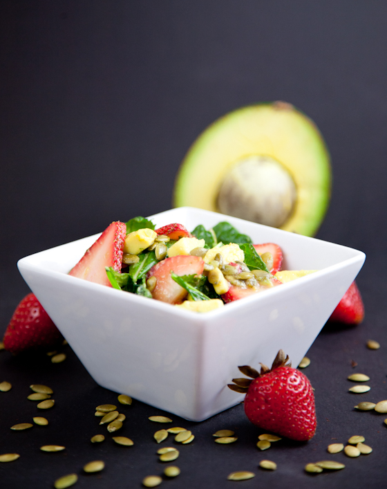 Baby Kale Strawberry Avocado Salad