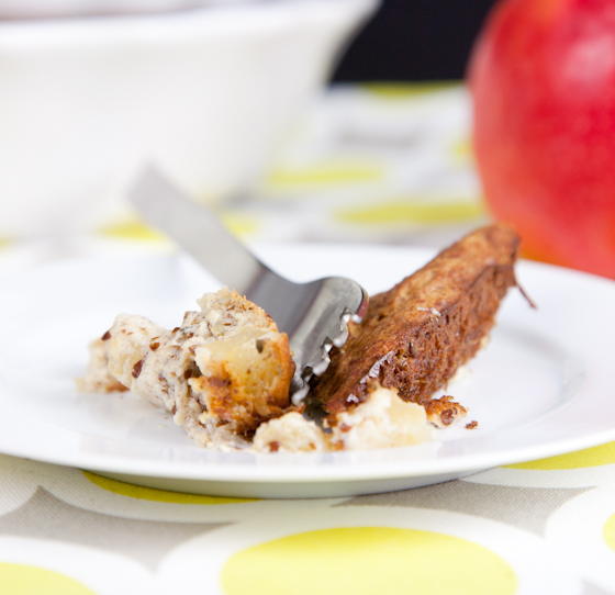 Baked Apple Cinnamon Tofu Custard