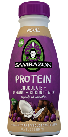 Sambazon Chocolate Almond Coconut Milk Smoothie.