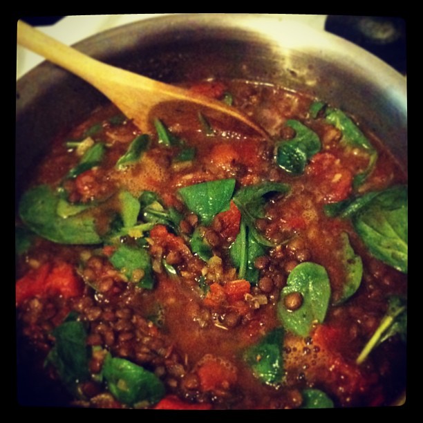 cooksimple Tibetan Dal with Diced Tomatoes and Spinach