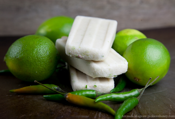 Coconut Lime Chili Popsicles