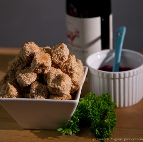 GF Almond-Crusted Tofu with Blackberry Sauce