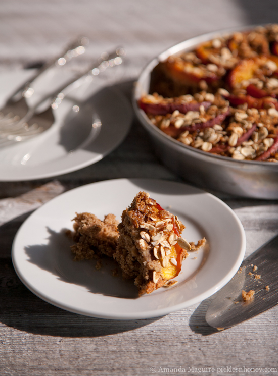 Vegan Nectarine-Topped Oatmeal Cake 2