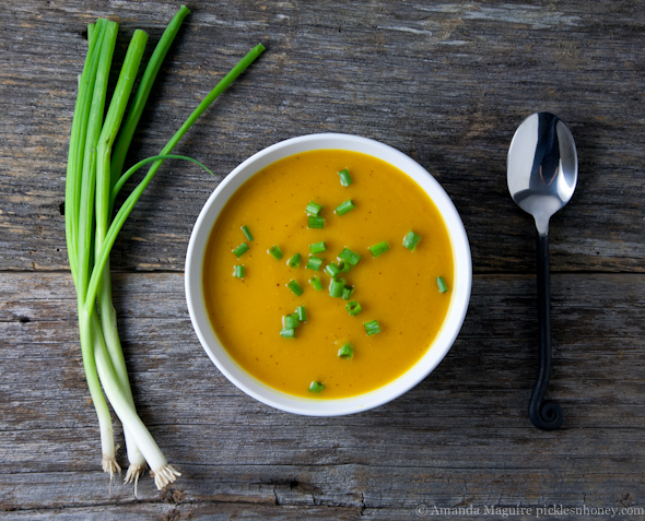 Smoky Butternut Squash Soup (Vegan) // picklesnhoney.com