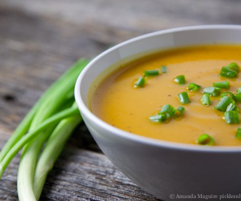 Smokey Butternut Squash Soup (Vegan) // picklesnhoney.com