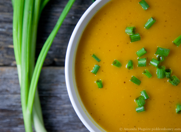 Smoky Butternut Squash Soup (Vegan) // picklesnhoney.com