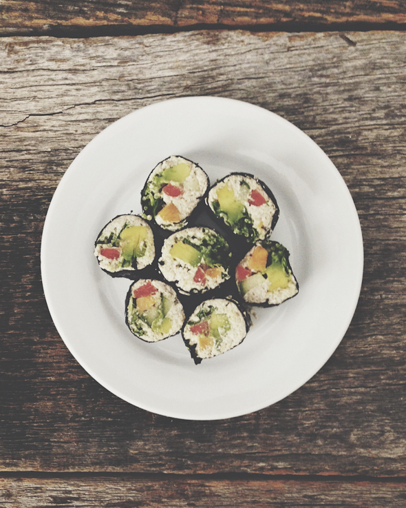 Nori Rolls with Ginger Sunflower Seed Pâté | picklesnhoney.com