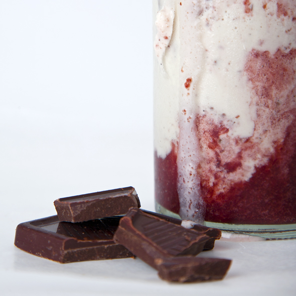 Cherry Maple Bourbon Chocolate Chunk Milkshakes (Vegan) | picklesnhoney.com