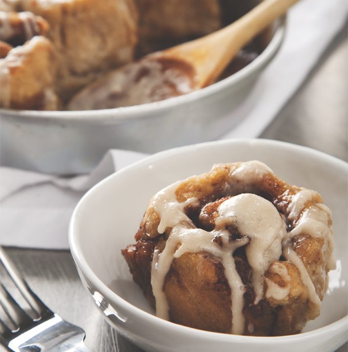 EASY Yeast-Free Cinnamon Buns! Vegan, Gluten-Free, and so simple to make. | picklesnhoney.com #cinnamonbuns #cinnamon #buns #yeastfree #vegan #glutenfree #recipe #breakfast #brunch #dessert