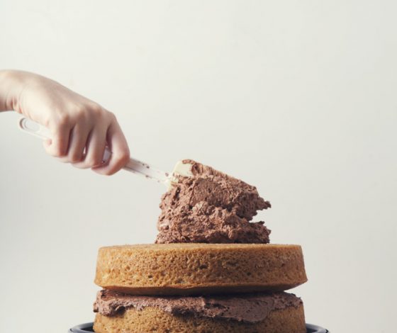 Easy 2-Layer Vanilla Birthday Cake (Vegan) | picklesnhoney.com