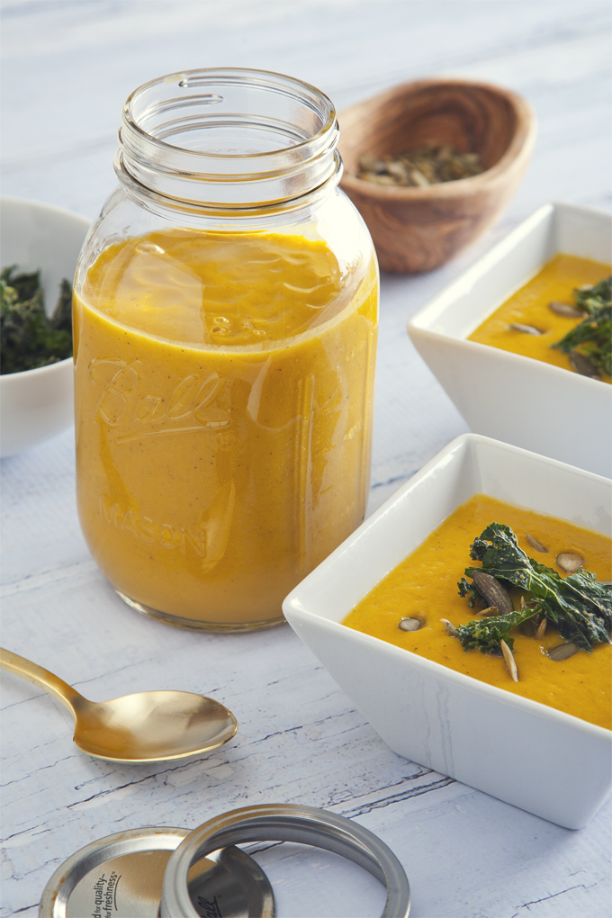 Freezer-Friendly Pumpkin Soup (Vegan & Gluten-Free) | picklesnhoney.com
