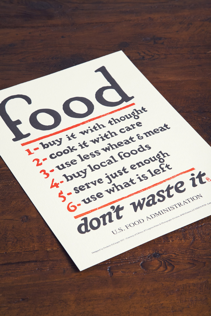 Holstee Food Rules Poster | picklesnhoney.com