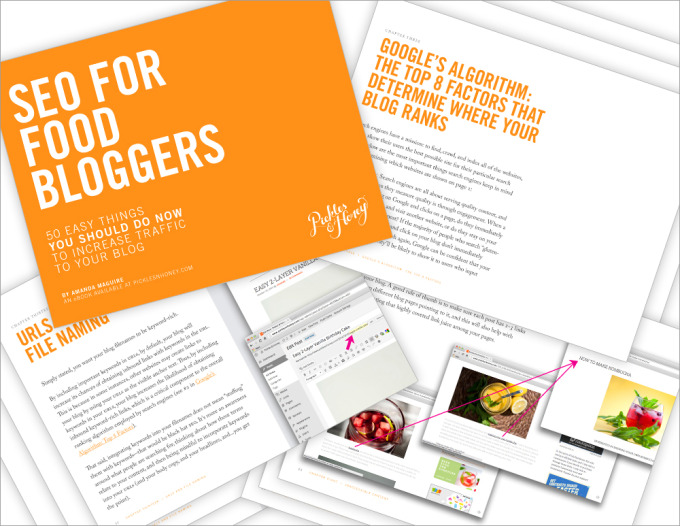 SEO for Food Bloggers eBook: 50 Easy Things To Increase Your Traffic | picklesnhoney.com