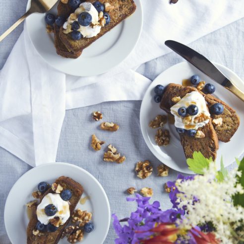 Vegan & GF Banana Bread French Toast | picklesnhoney.com | #vegan #glutenfree