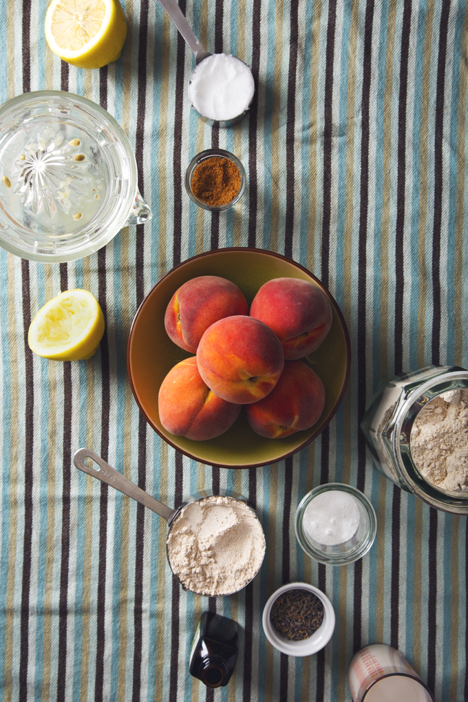 Whole Grain Lavender Peach-Stuffed Scones | picklesnhoney.com #vegan