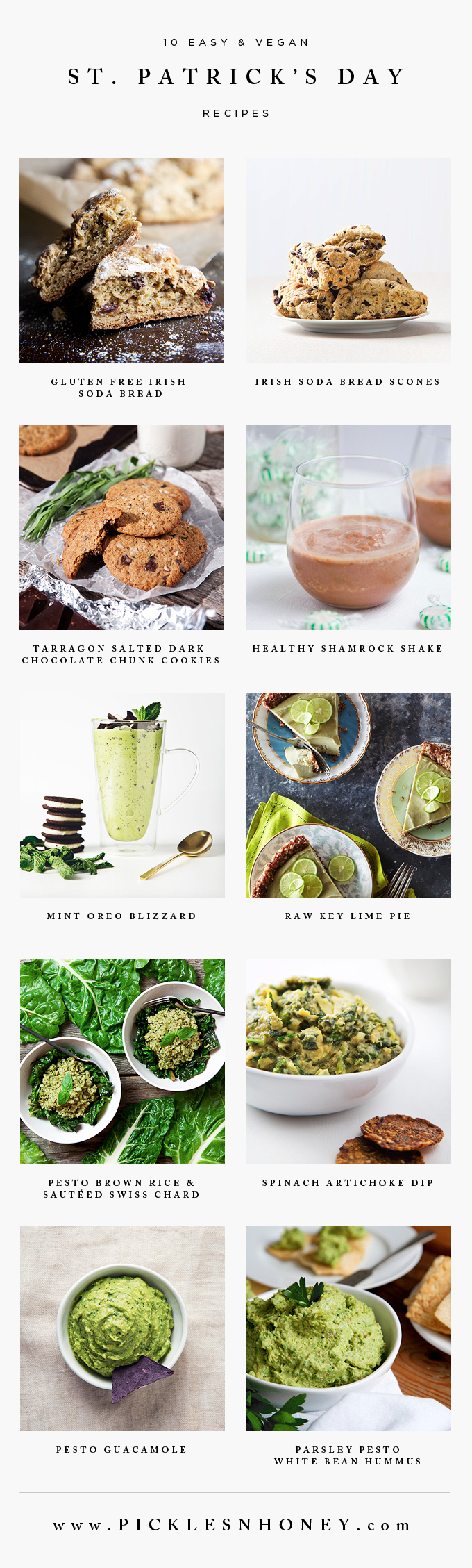 10 Easy & Vegan St. Patrick's Day Recipes | picklesnhoney.com #vegan #recipes #stpatricksday