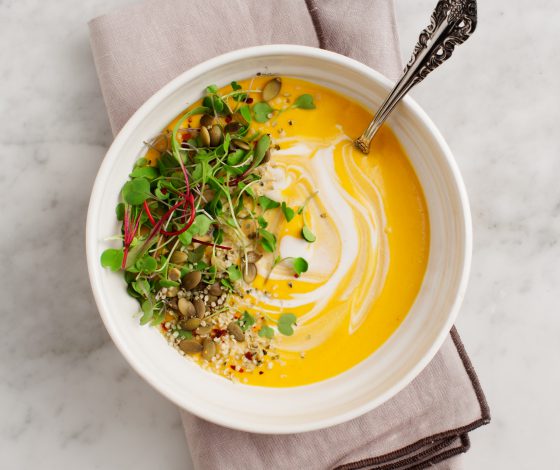 Carrot Gazpacho with Lemongrass from The Love & Lemons Cookbook (Vegan & Gluten-free) | picklesnhoney.com #vegan #glutenfree #loveandlemons #gazpacho