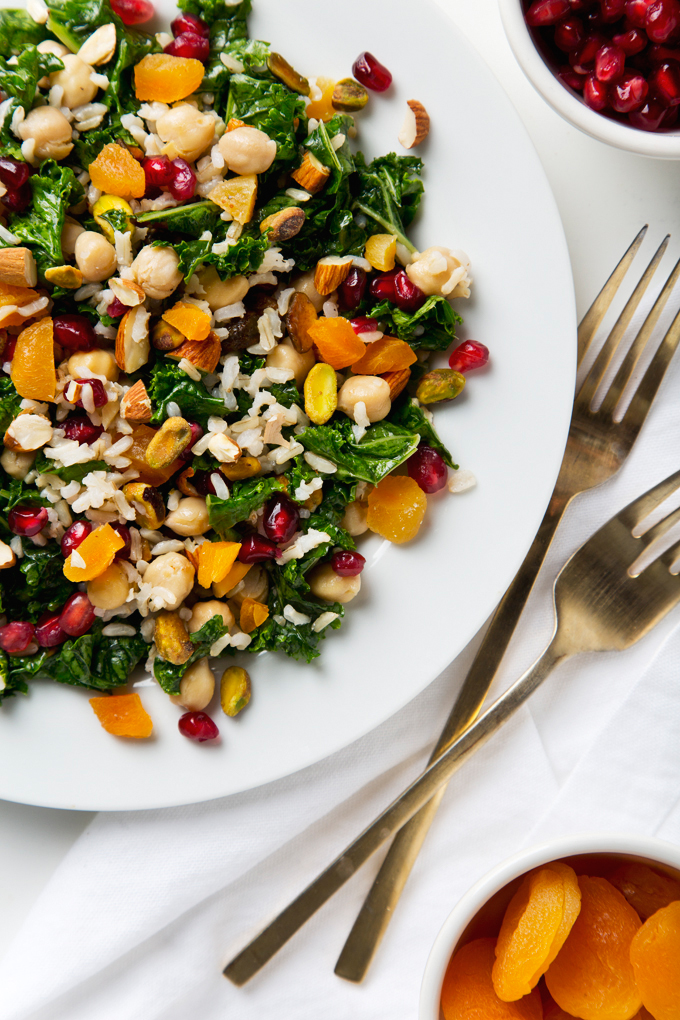 Winter Brown Rice & Kale Salad | picklesnhoney.com #salad #kale #vegan #recipe