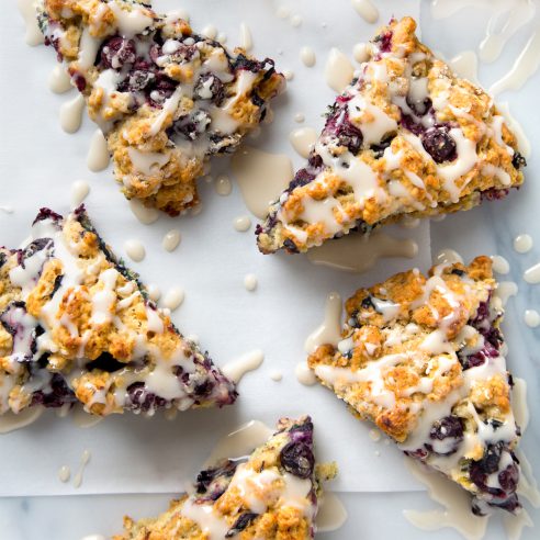 10-Ingredient Vegan Blueberry Scones! A great beginner recipe because they are so EASY. | picklesnhoney.com #vegan #blueberry #scones #recipe #breakfast #brunch