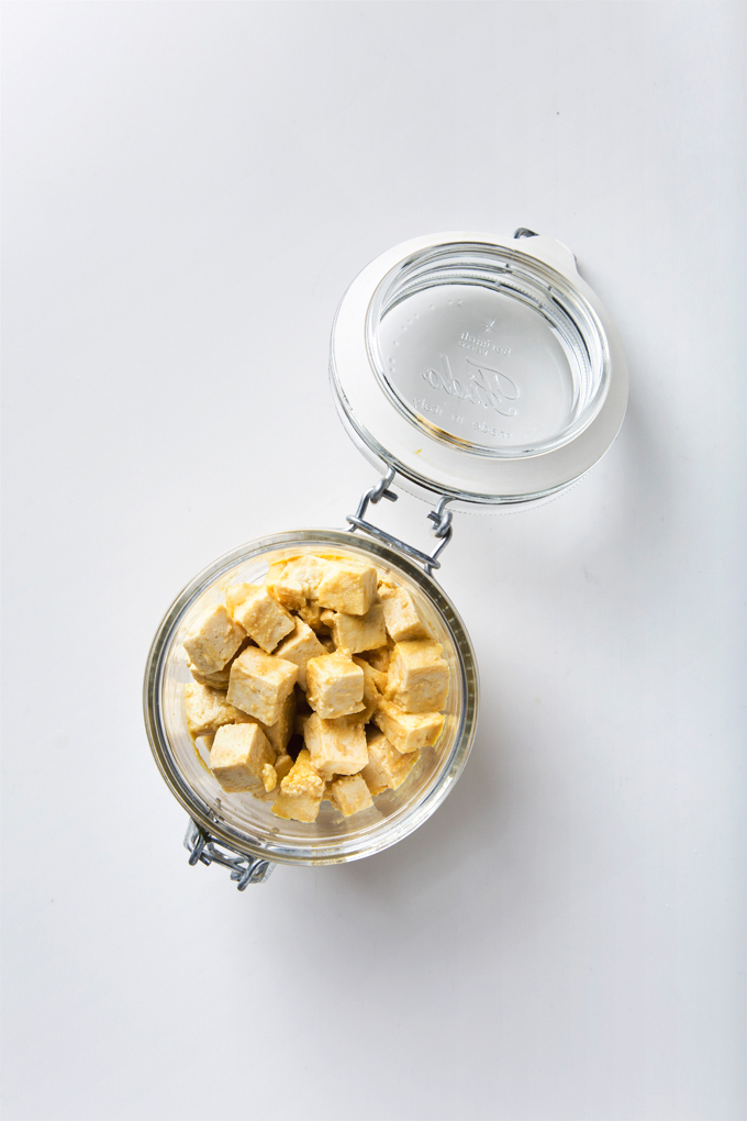 How to Make Tofu Feta Cheese | picklesnhoney.com #tofu #feta #cheese #vegan #recipe