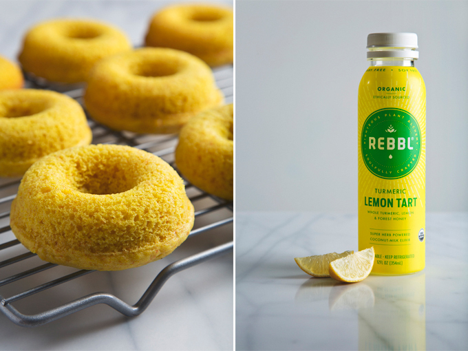 Turmeric Lemon Coconut Donuts | picklesnhoney.com #donuts #coconut #turmeric #lemon #dessert