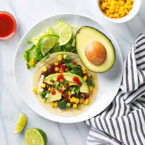 Vegan Tostadas with Sweet Potato Salsa | picklesnhoney.com #vegan #tostadas #recipe #sweetpotato