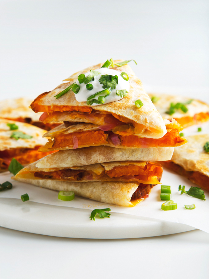 Vegan Sweet Potato Quesadillas | picklesnhoney.com #vegan #quesadillas #recipe #sweetpotato