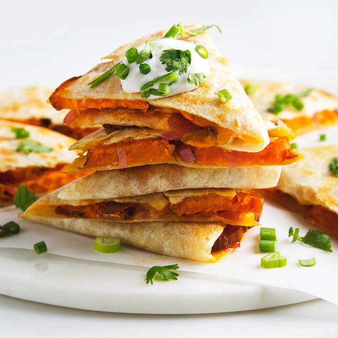 Vegan Sweet Potato Quesadillas | picklesnhoney.com #vegan #quesadillas #recipe #sweetpotato