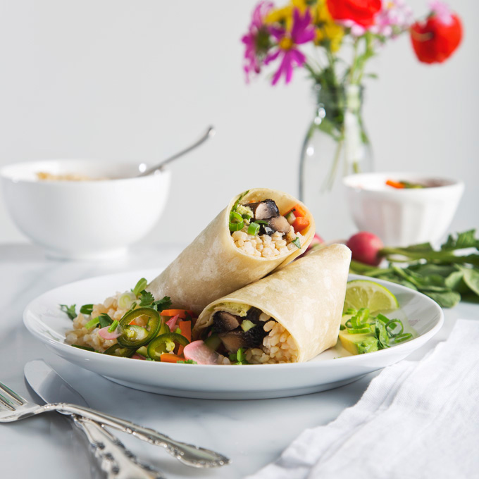 Mushroom Banh Mi Burritos | picklesnhoney.com #vegan #banhmi #burrito #lunch #dinner #recipe #mushroom