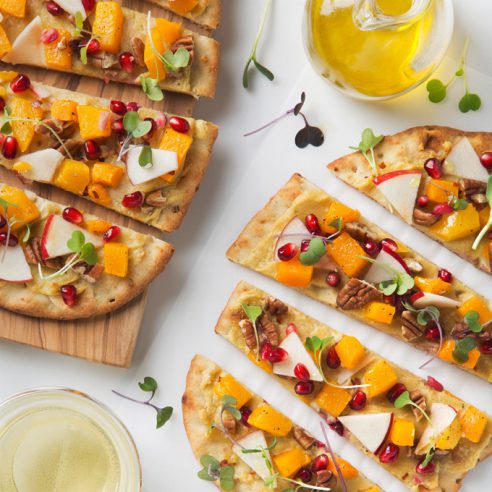 Apple & Butternut Squash Flatbread | picklesnhoney.com #vegan #flatbread #recipe #butternut #squash #apple