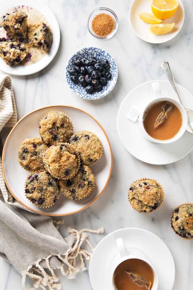 Healthy Blueberry Muffins | picklesnhoney.com #vegan #blueberry #muffins #breakfast #snack #recipe