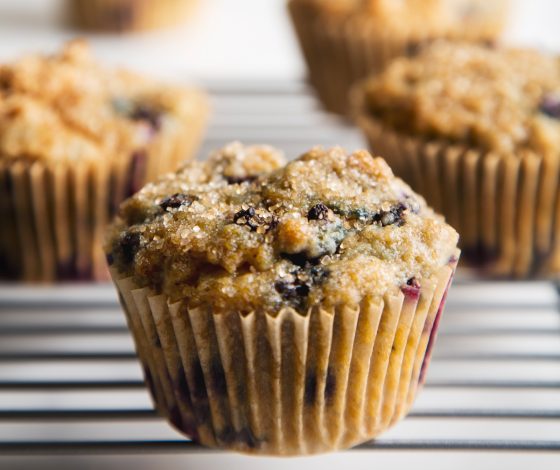Healthy Blueberry Muffins | picklesnhoney.com #vegan #blueberry #muffins #breakfast #snack #recipe