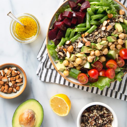 15 Minute Vegan Cobb Salad | picklesnhoney.com #vegan #cobb #salad #recipe #lunch #dinner #glutenfree