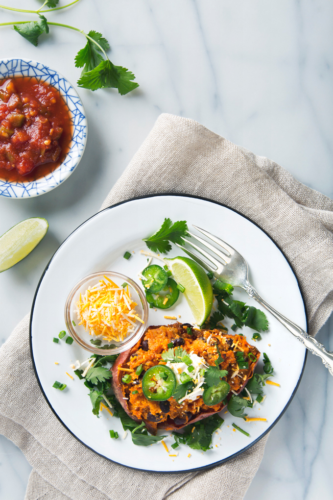 Twice Baked Sweet Potatoes | picklesnhoney.com #vegan #sweetpotatoes #glutenfree #recipe #lunch #dinner