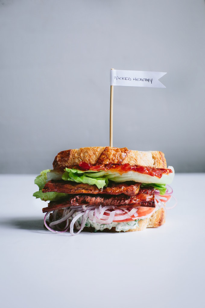 The Best Vegan BLT (with Rice Paper Bacon) | picklesnhoney.com #blt #sandwich #vegan #recipe