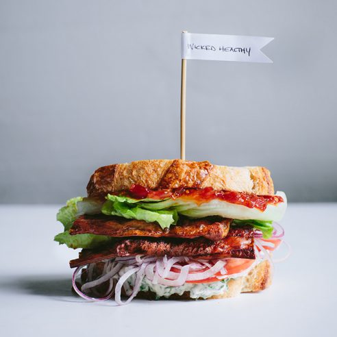 The Best Vegan BLT (with Rice Paper Bacon) | picklesnhoney.com #blt #sandwich #vegan #recipe