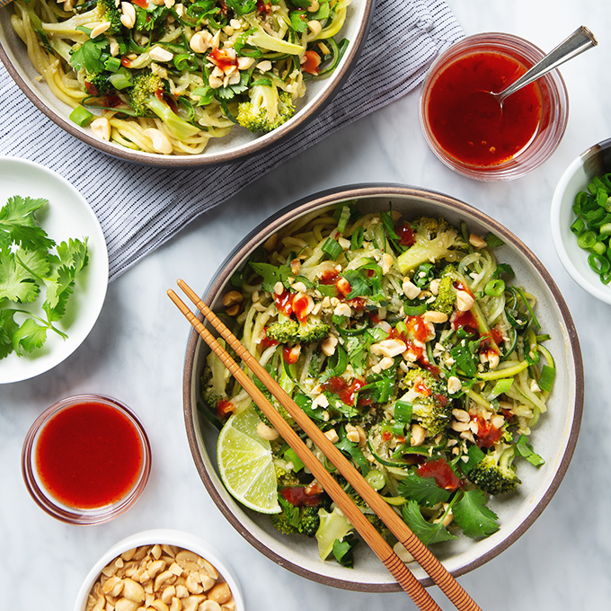 30-Minute Cucumber Noodle Pad Thai | picklesnhoney.com #cucumber #noodles #padthai #recipe #vegan #glutenfree #lunch #dinner