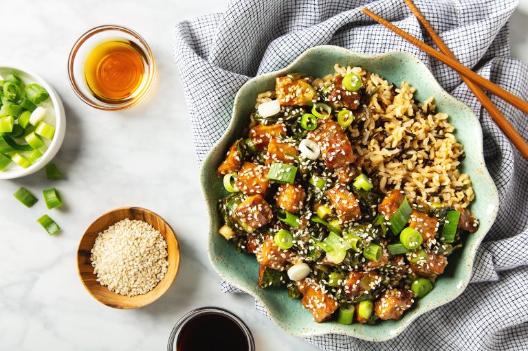 Crispy Sesame Tofu with Wild Rice (Vegan & Gluten-Free!)