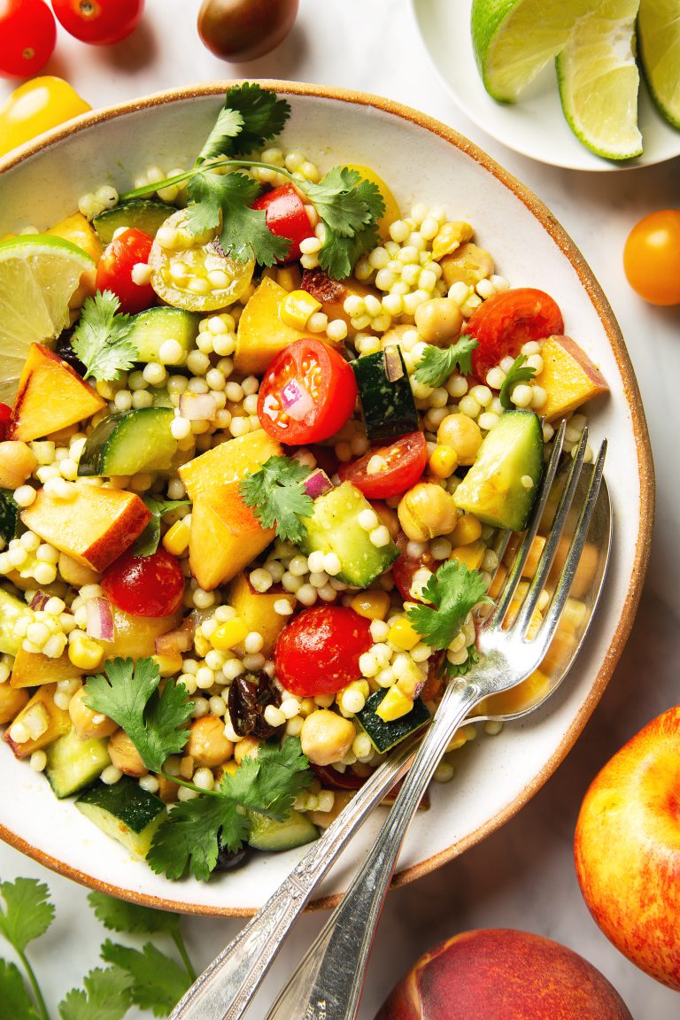 Summer Couscous Salad with Cilantro Lime Vinaigrette